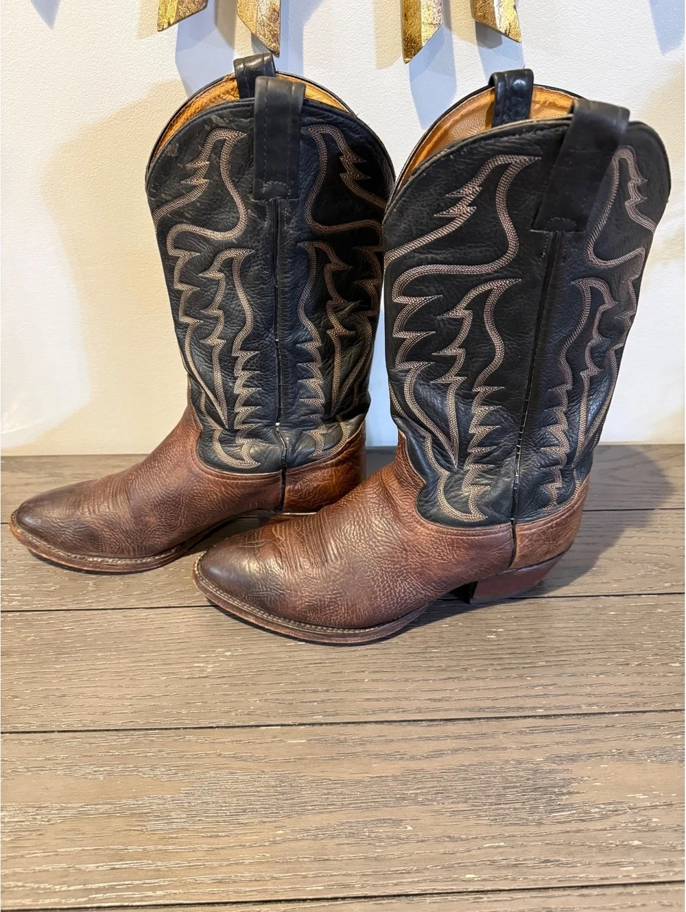 Western Leather Cowboy Boots Size 10